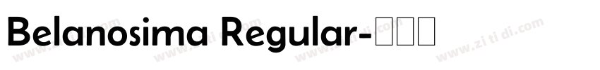 Belanosima Regular字体转换